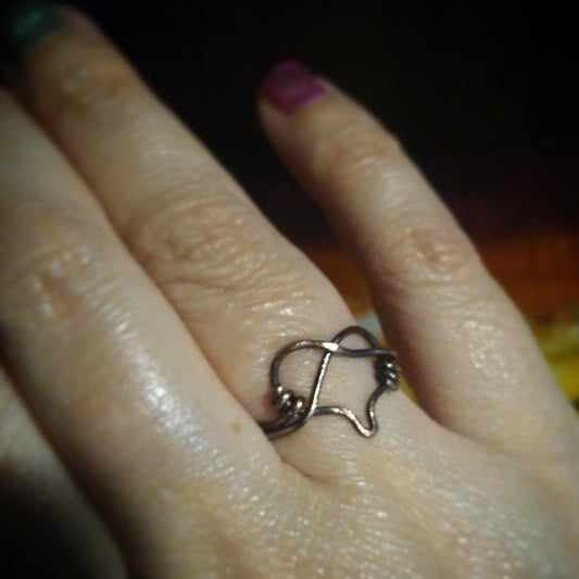 Copper wire weaving, as promised link to heart ring tutorial