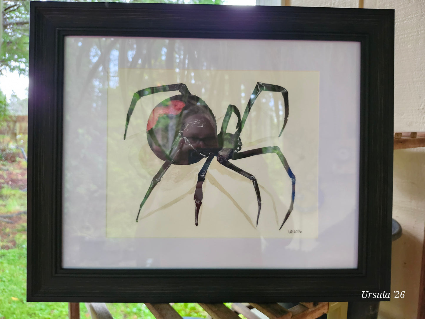 Black Widow Spider Original Watercolor, (8x10 Print)