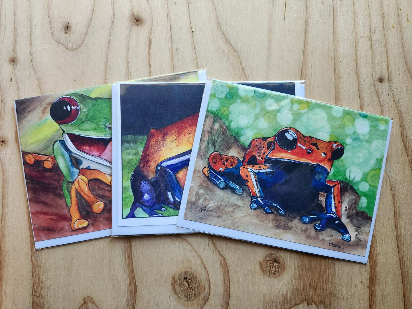 Frog Greeting Card pack, Original Watercolor (4x6 with envelopes)