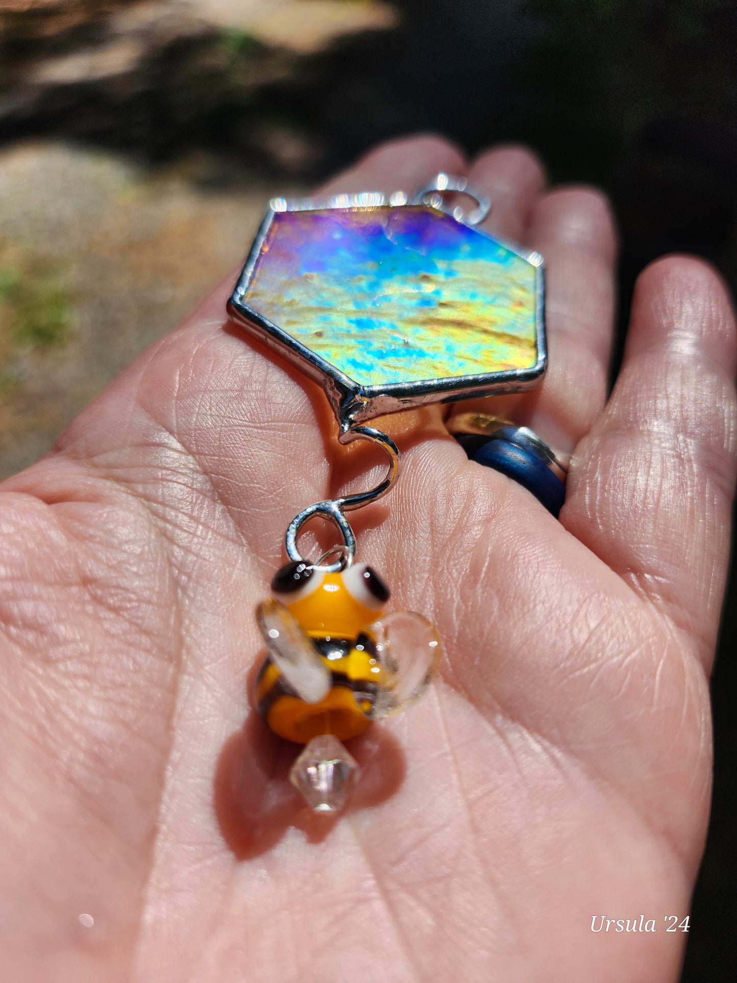 Happy Bee, doing what it does best! Honey Bee Sun catcher