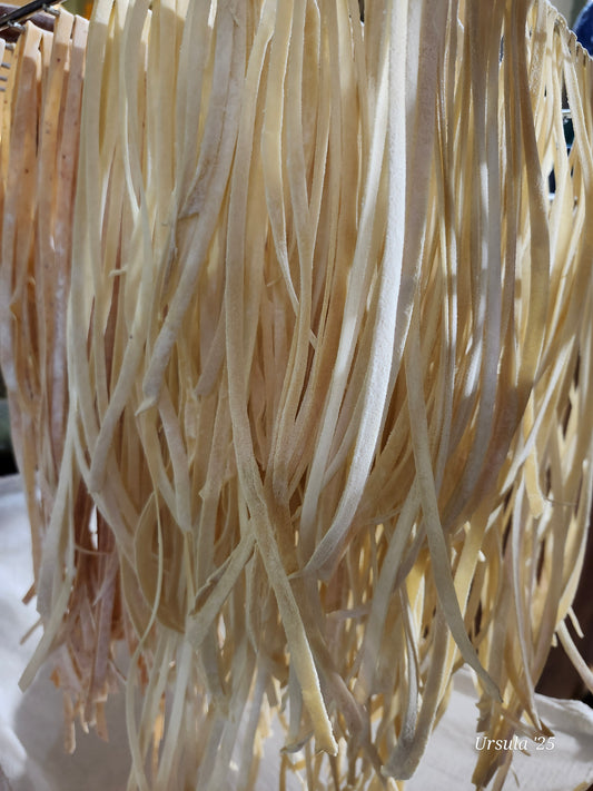 Cracked Pepper, Rough Cut Artisanal Sourdough Pasta, made with quail eggs