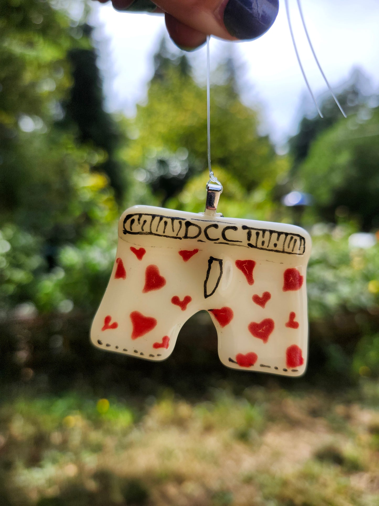 Heart Boxers, Show your Princess Posse pride!  Fused glass