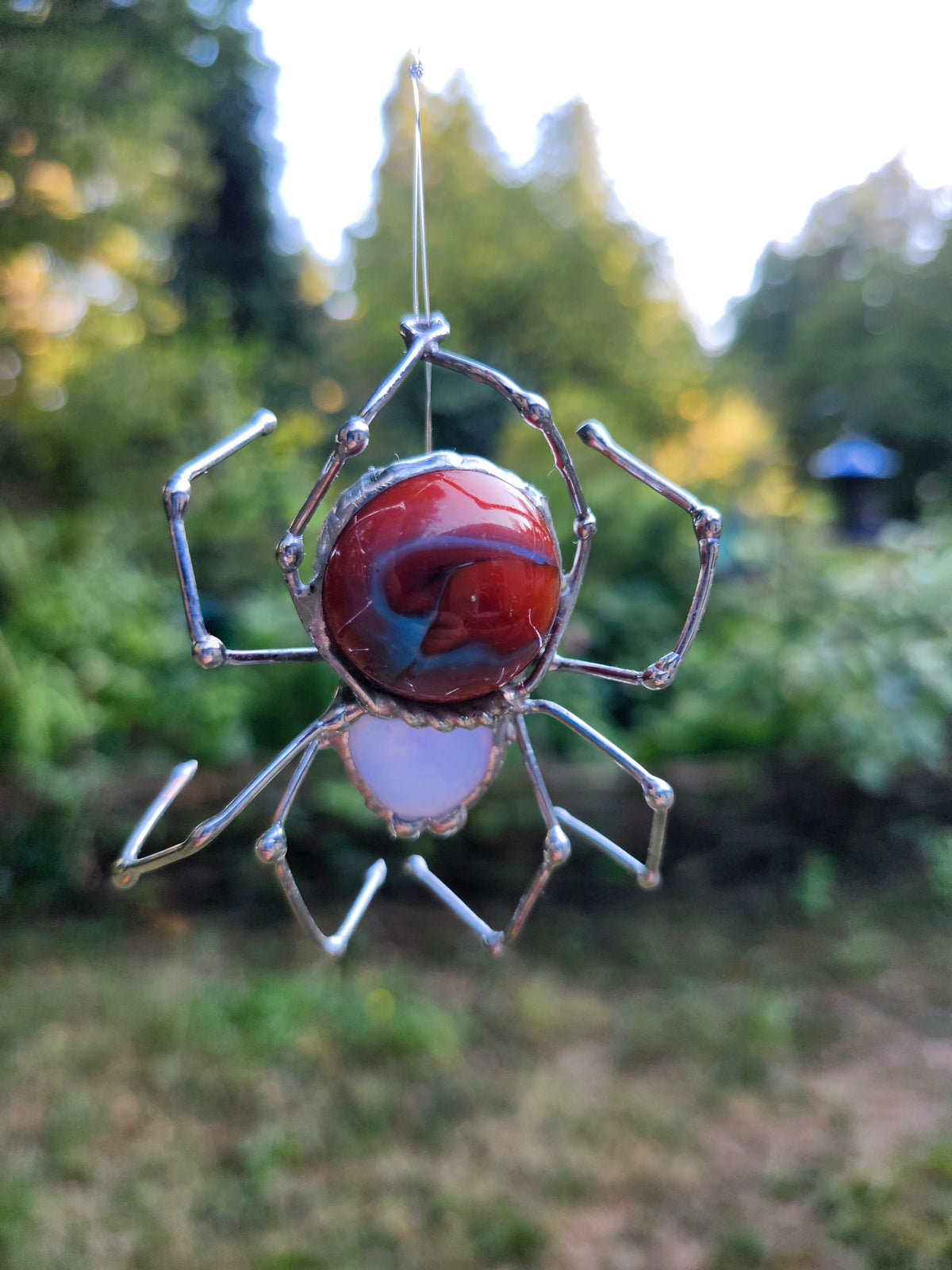 Spider: prism, labradorite, marble, agate