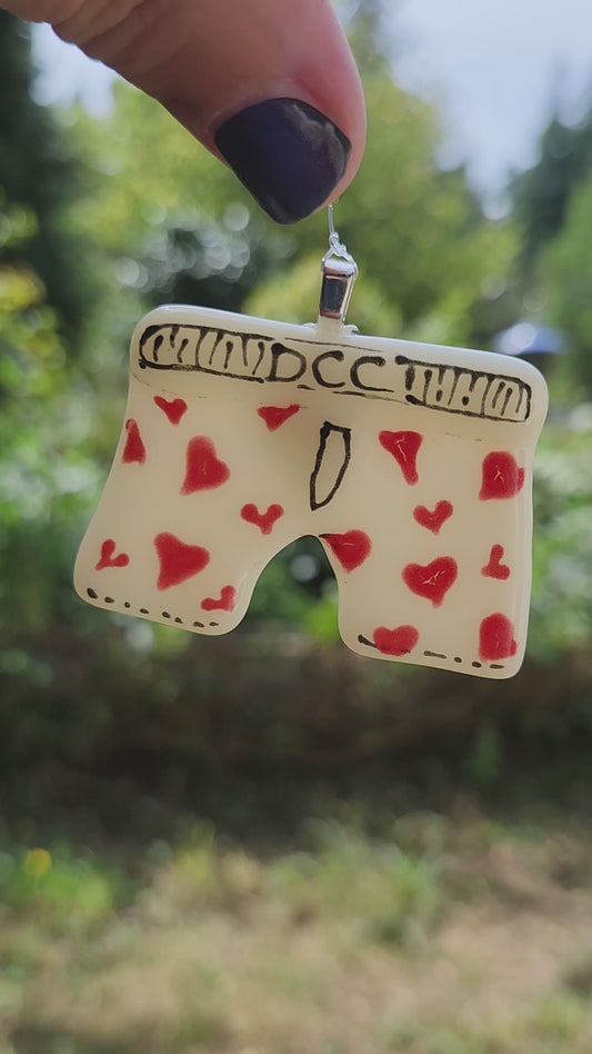 Heart Boxers, Show your Princess Posse pride!  Fused glass