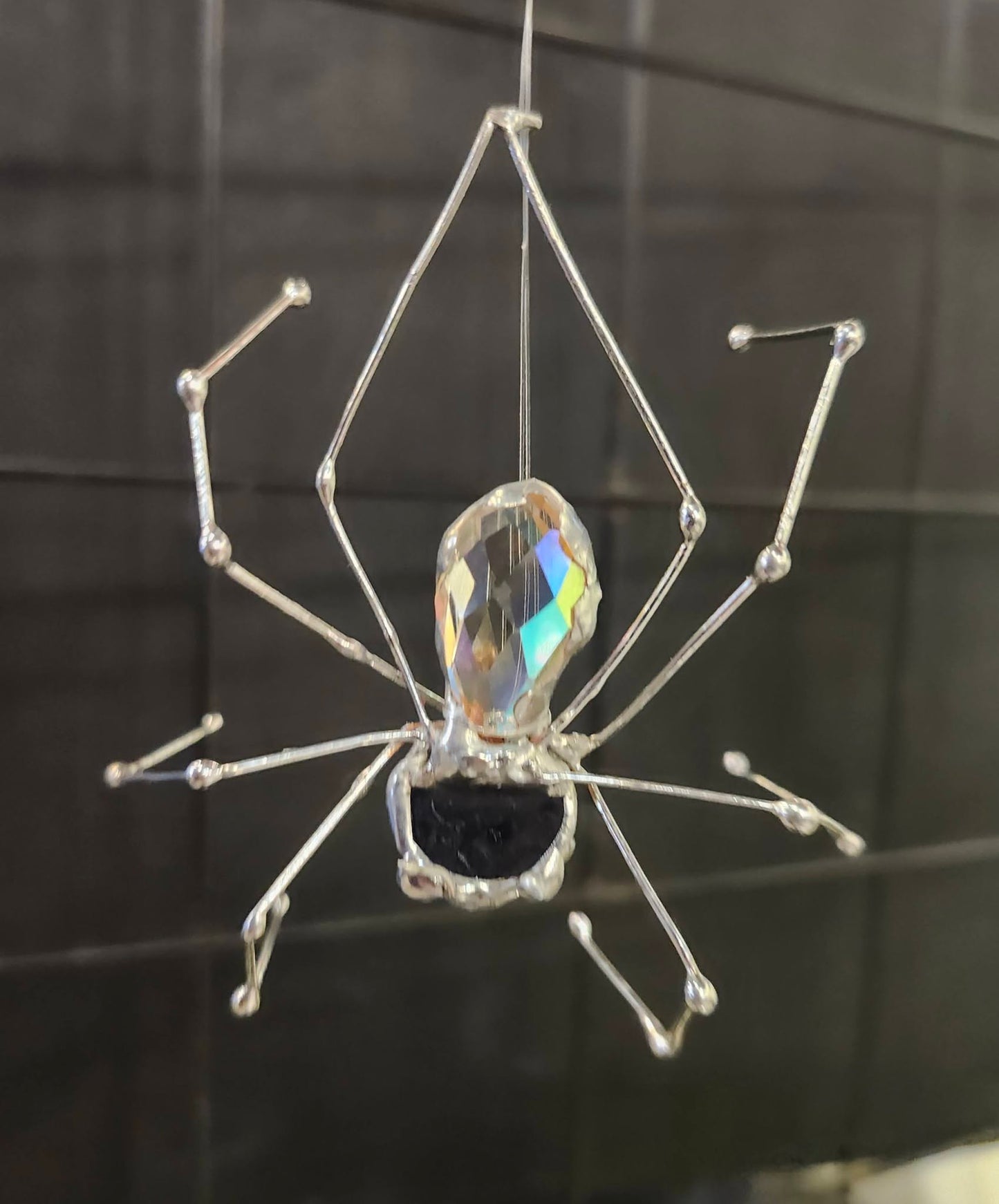 Spider: prism, labradorite, marble, agate